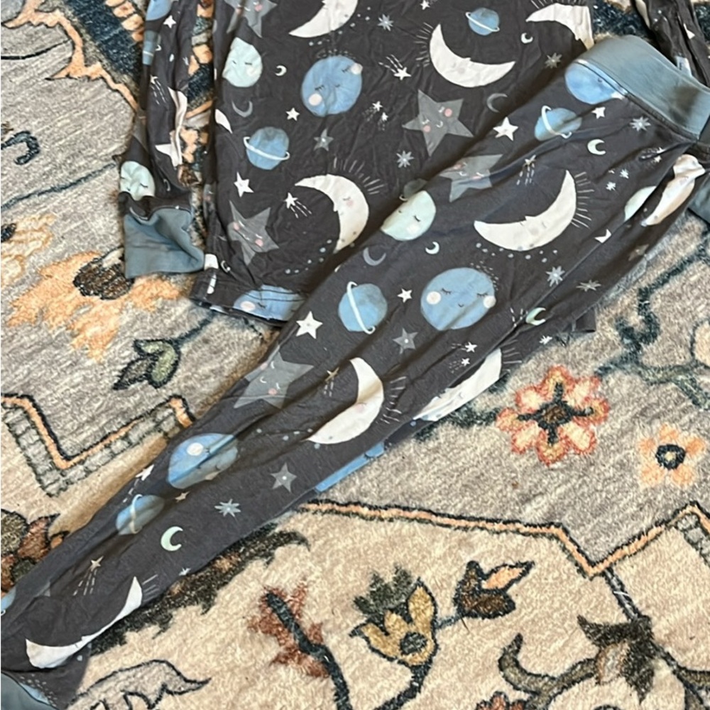 Little Sleepies Blue and Gray Kids Pajama Set